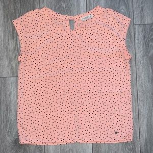 Abercrombie Polka Print Peach Top